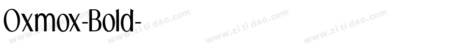 Oxmox-Bold字体转换