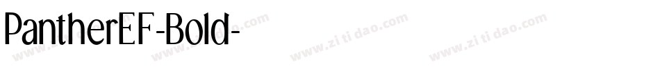 PantherEF-Bold字体转换