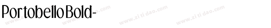 PortobelloBold字体转换