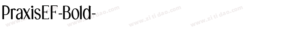 PraxisEF-Bold字体转换