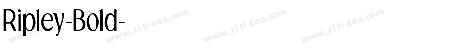 Ripley-Bold字体转换