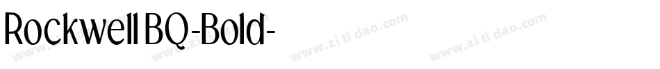 RockwellBQ-Bold字体转换