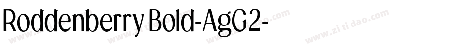 RoddenberryBold-AgG2字体转换