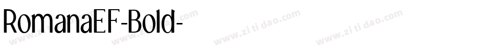 RomanaEF-Bold字体转换