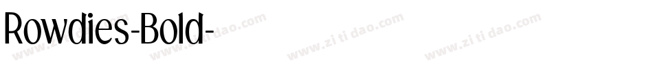 Rowdies-Bold字体转换