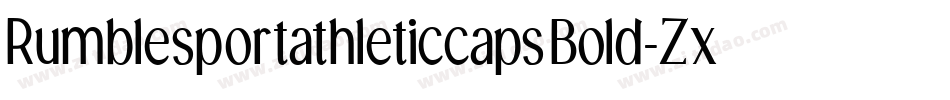RumblesportathleticcapsBold-ZxDJ字体转换