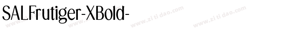 SALFrutiger-XBold字体转换