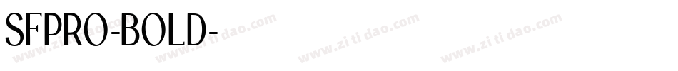SFPRO-BOLD字体转换