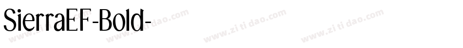 SierraEF-Bold字体转换