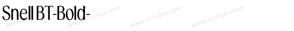 SnellBT-Bold字体转换