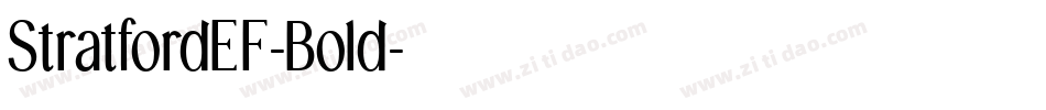 StratfordEF-Bold字体转换