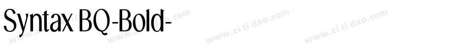 SyntaxBQ-Bold字体转换