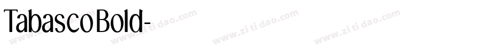 TabascoBold字体转换