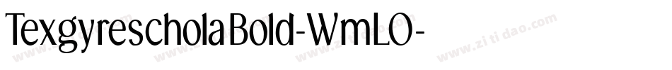 TexgyrescholaBold-WmLO字体转换