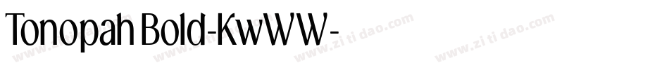 TonopahBold-KwWW字体转换