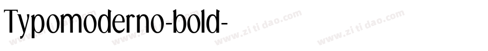 Typomoderno-bold字体转换