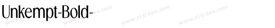 Unkempt-Bold字体转换