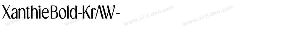 XanthieBold-KrAW字体转换