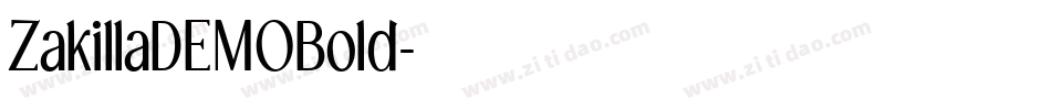 ZakillaDEMOBold字体转换