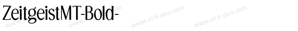 ZeitgeistMT-Bold字体转换