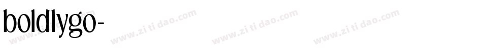 boldlygo字体转换