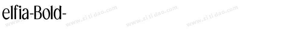 elfia-Bold字体转换