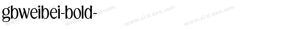 gbweibei-bold字体转换