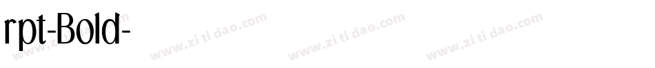 rpt-Bold字体转换