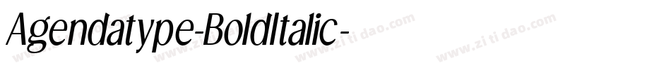 Agendatype-BoldItalic字体转换