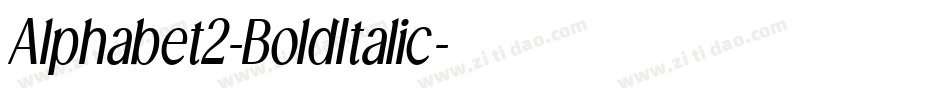 Alphabet2-BoldItalic字体转换