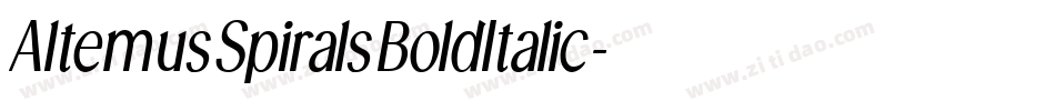 AltemusSpiralsBoldItalic字体转换