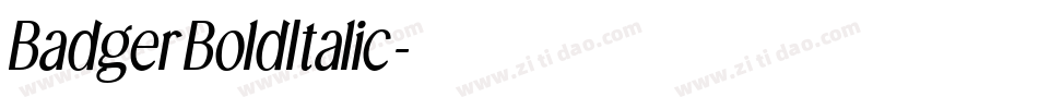 BadgerBoldItalic字体转换