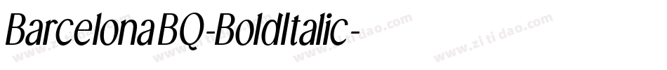 BarcelonaBQ-BoldItalic字体转换