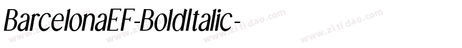 BarcelonaEF-BoldItalic字体转换