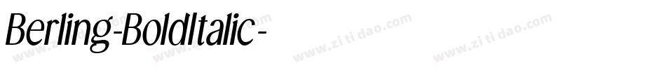 Berling-BoldItalic字体转换