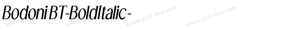 BodoniBT-BoldItalic字体转换