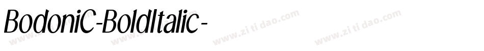 BodoniC-BoldItalic字体转换