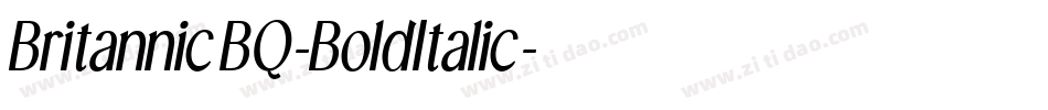 BritannicBQ-BoldItalic字体转换