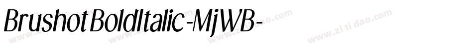 BrushotBoldItalic-MjWB字体转换