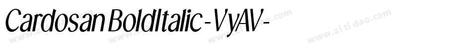 CardosanBoldItalic-VyAV字体转换