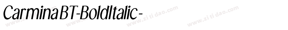 CarminaBT-BoldItalic字体转换