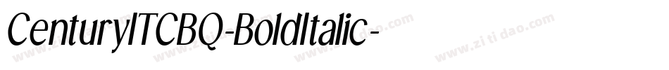CenturyITCBQ-BoldItalic字体转换