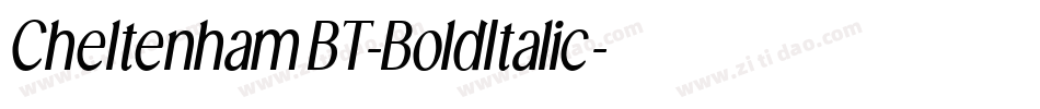 CheltenhamBT-BoldItalic字体转换