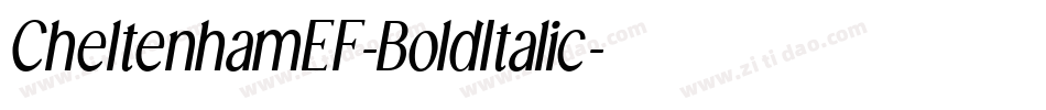 CheltenhamEF-BoldItalic字体转换