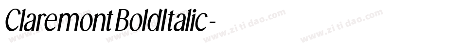 ClaremontBoldItalic字体转换