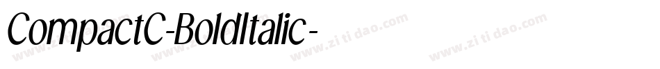 CompactC-BoldItalic字体转换