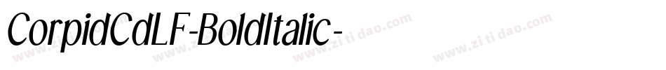 CorpidCdLF-BoldItalic字体转换