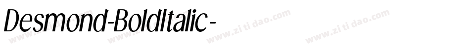 Desmond-BoldItalic字体转换