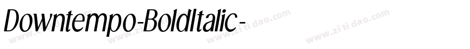 Downtempo-BoldItalic字体转换
