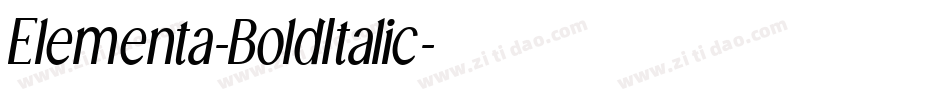 Elementa-BoldItalic字体转换